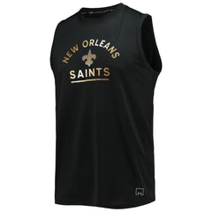 New Orleans Saints MSX by Michael Strahan Rebound Tank Top Black