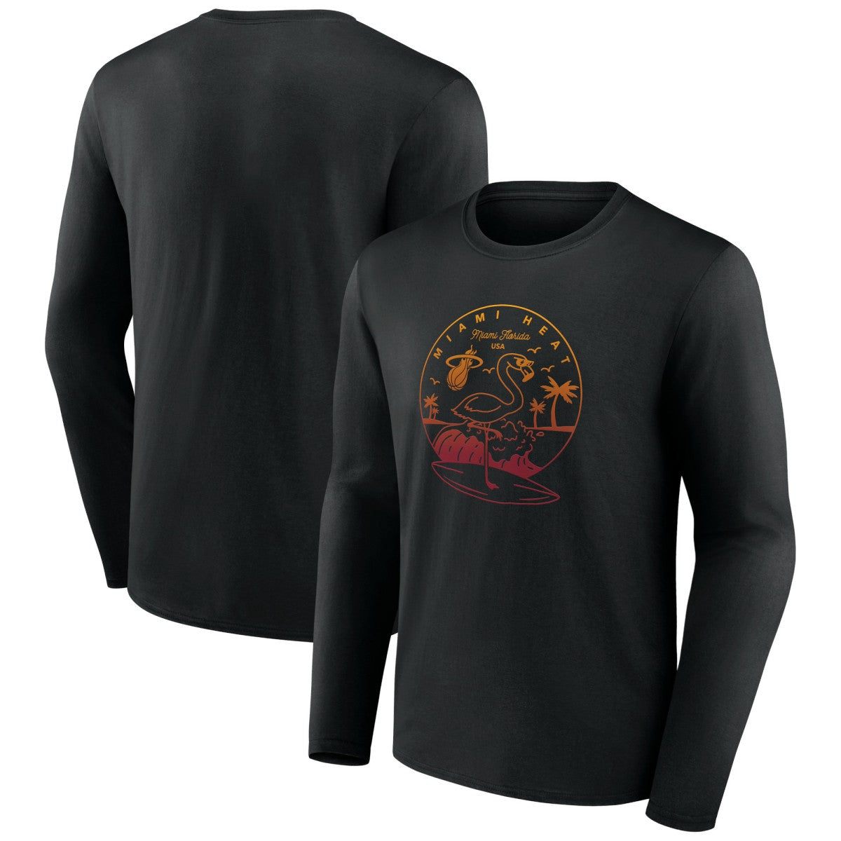Miami Heat Tip-Off Long Sleeve T-Shirt Black