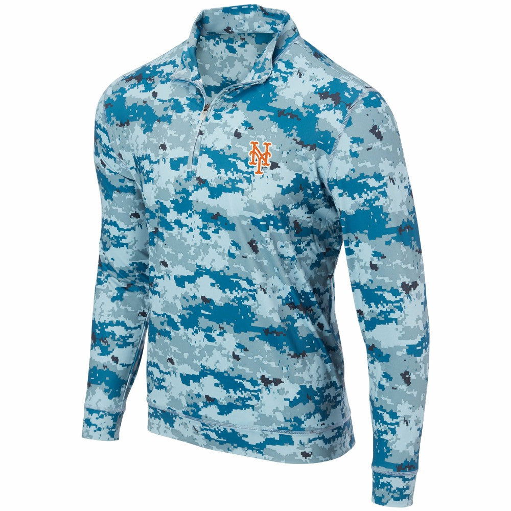New York Mets Digital Camo Performance Quarter-Zip Pullover Jacket - Royal Jackets