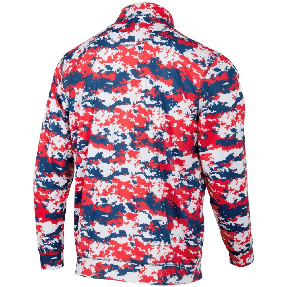 Washington Nationals Digital Camo Performance Quarter-Zip Pullover Jacket - Red Jackets