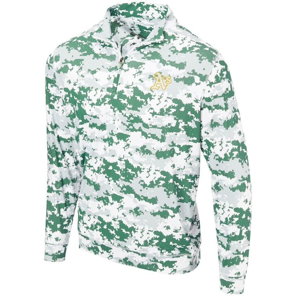 Athletics Digital Camo Performance Quarter-Zip Pullover Jacket - Green Jackets