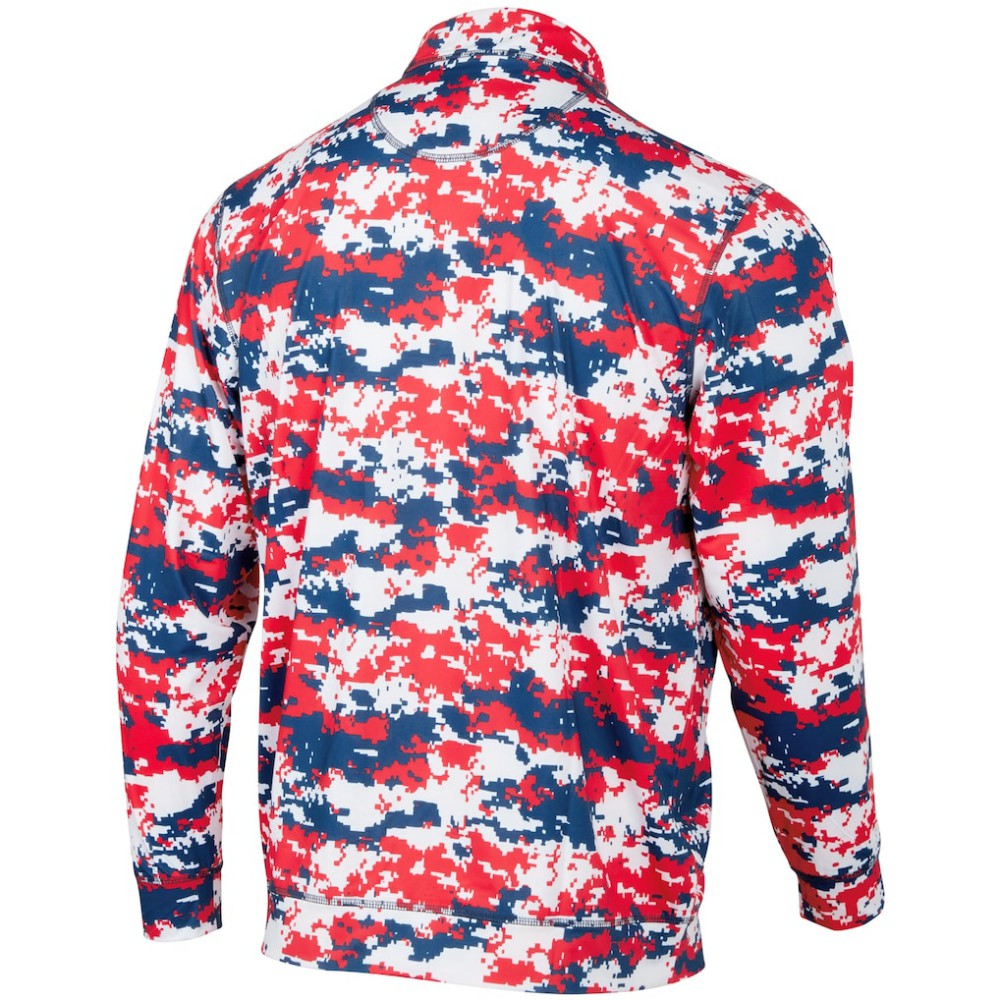 Texas Rangers Digital Camo Performance Quarter-Zip Pullover Jacket - Red Jackets