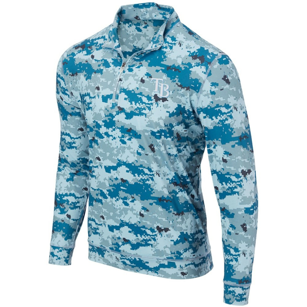 Tampa Bay Rays Digital Camo Performance Quarter-Zip Pullover Jacket - Blue Jackets