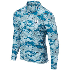 Detroit Tigers Digital Camo Performance Quarter-Zip Pullover Jacket - Blue Jackets