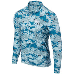 New York Yankees Digital Camo Performance Quarter-Zip Pullover Jacket - Blue Jackets