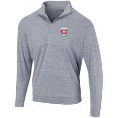Minnesota Twins Peached Marled Yarn Quarter-Zip Pullover Jacket - Heathered Navy Jackets
