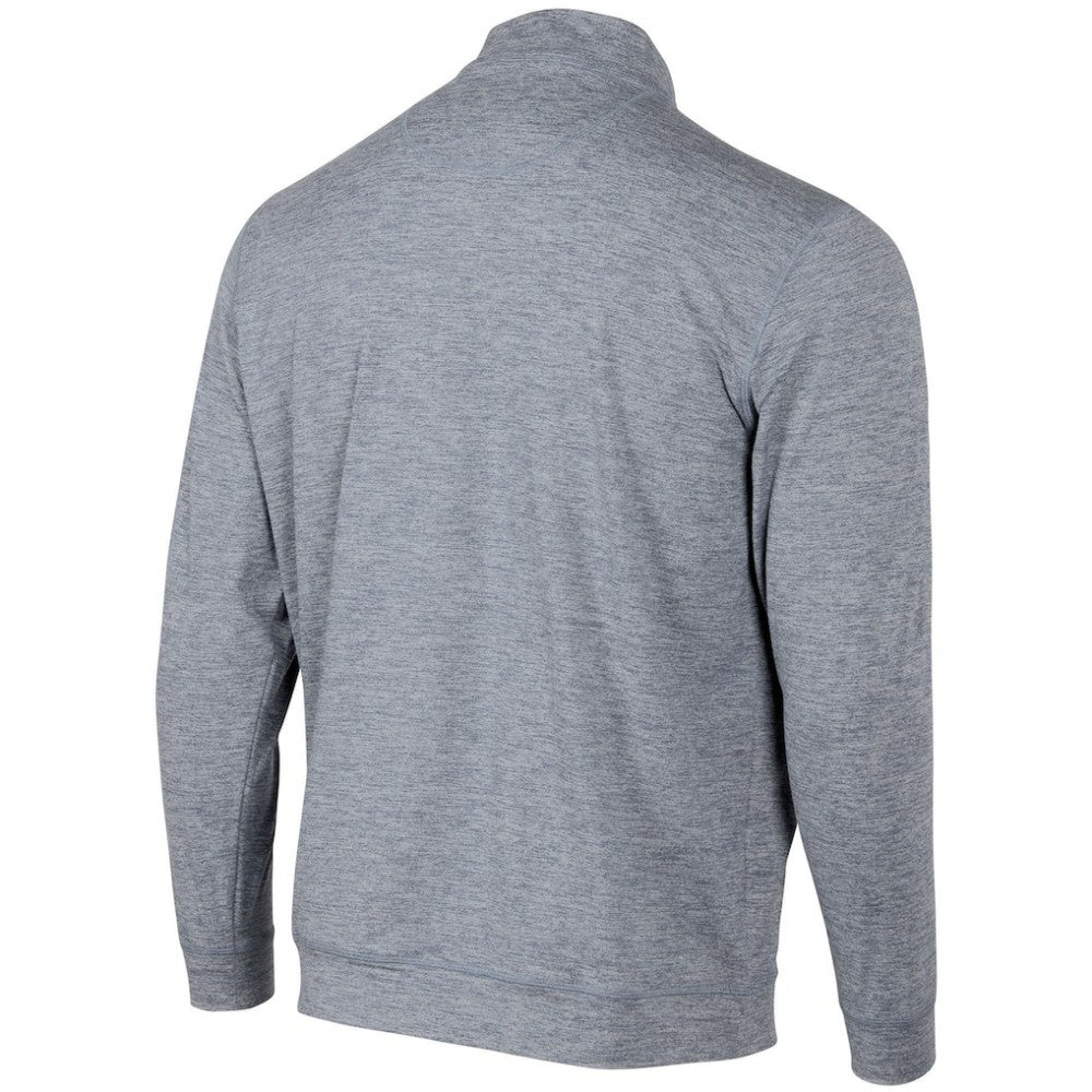 New York Yankees Peached Marled Yarn Quarter-Zip Pullover Jacket - Heathered Navy Jackets