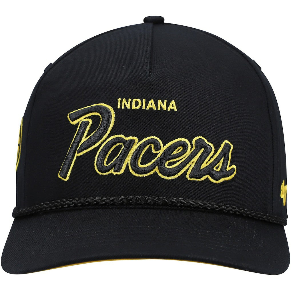 Indiana Pacers '47 Crosstown Script Hitch Snapback Hat Black