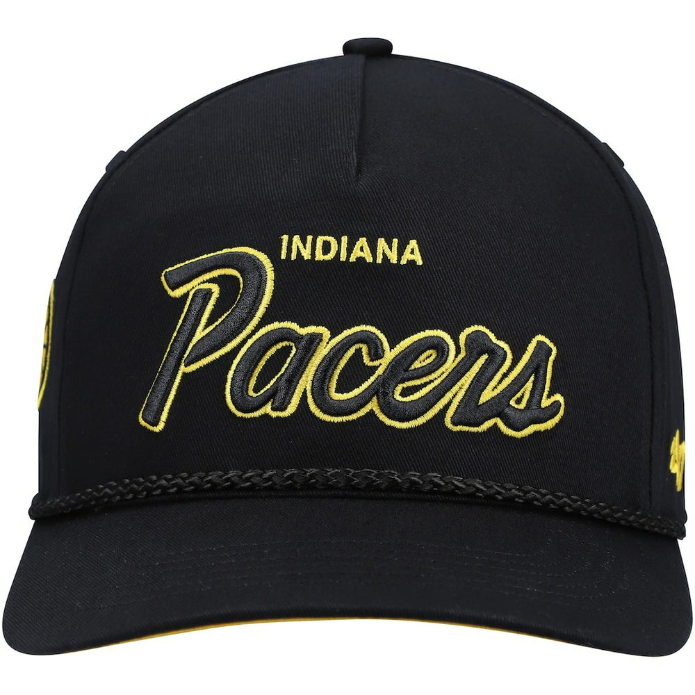 Indiana Pacers '47 Crosstown Script Hitch Snapback Hat Black