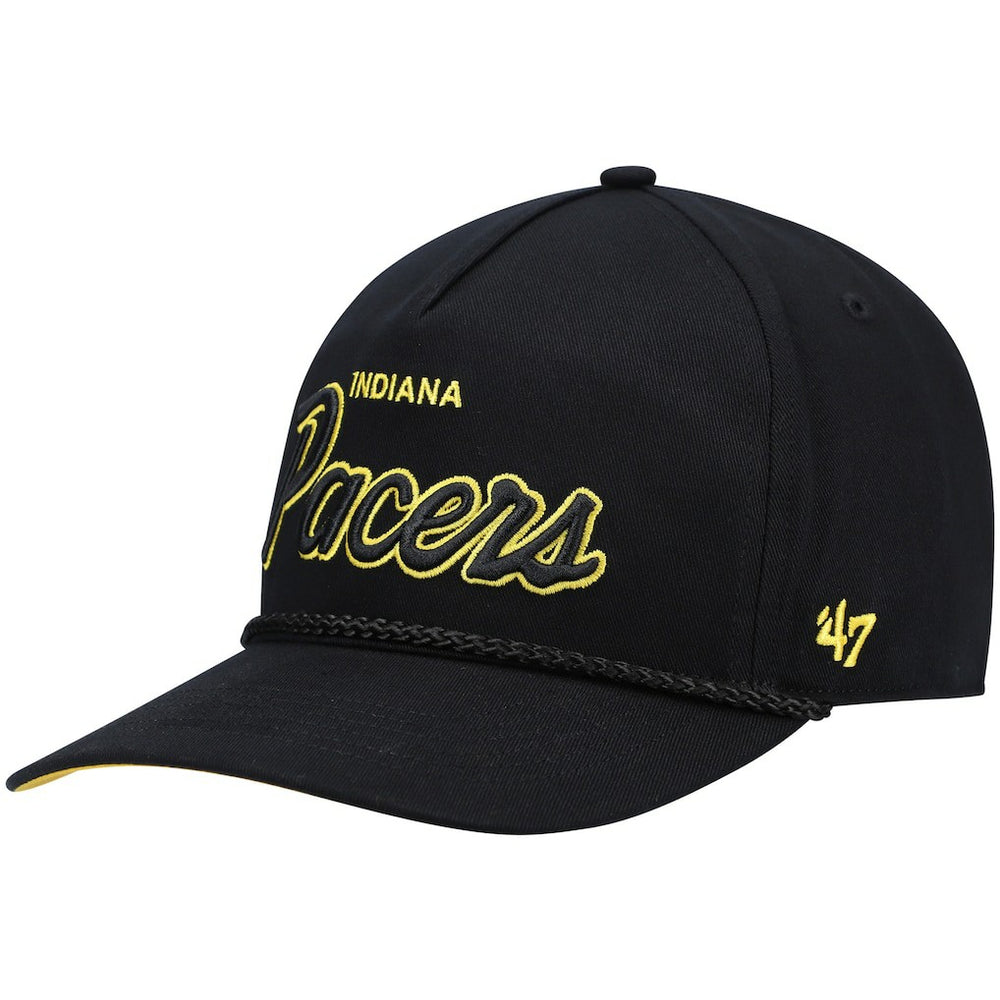 Indiana Pacers '47 Crosstown Script Hitch Snapback Hat Black