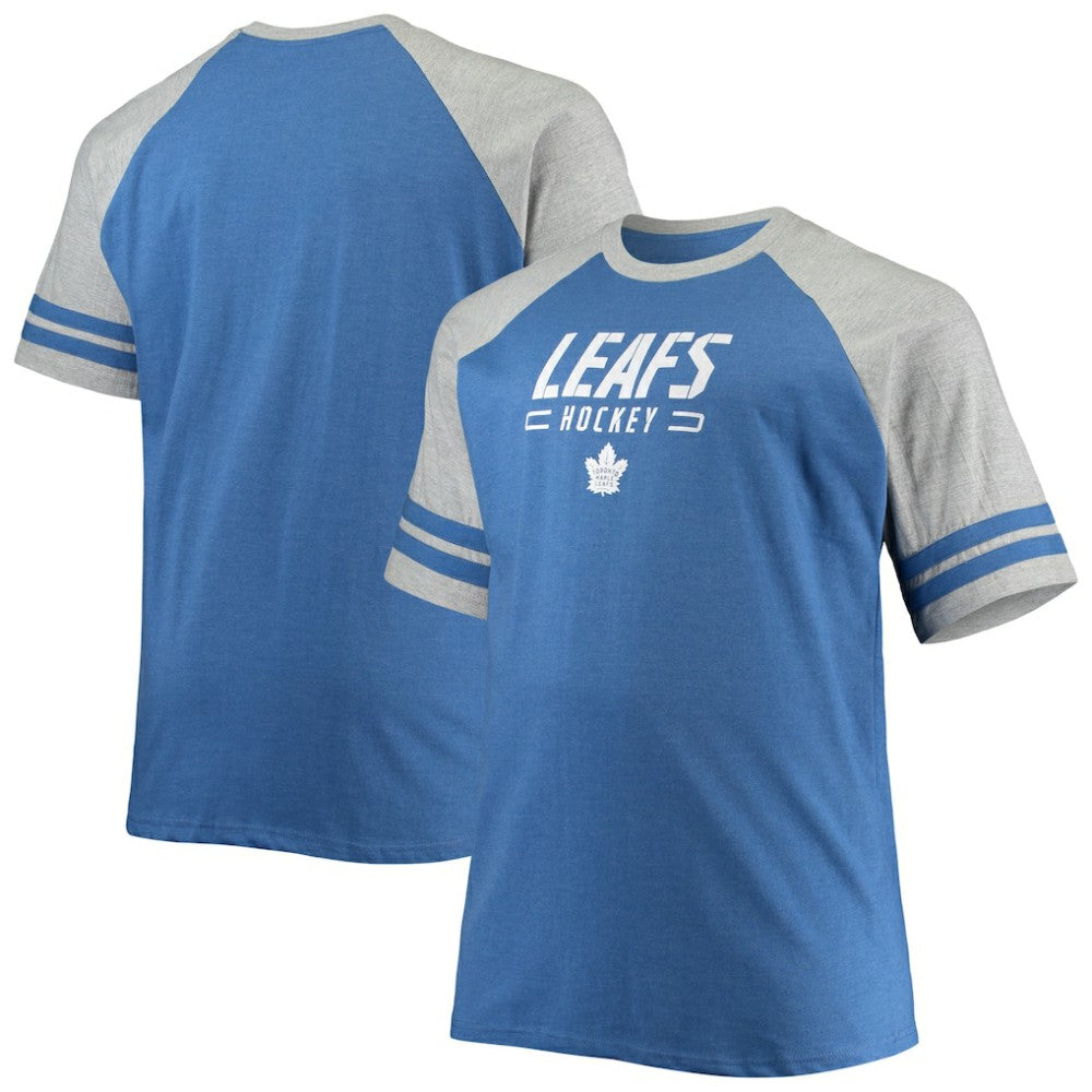 NHL Toronto Maple Leafs Big & Tall Raglan T-Shirt - Heathered Blue