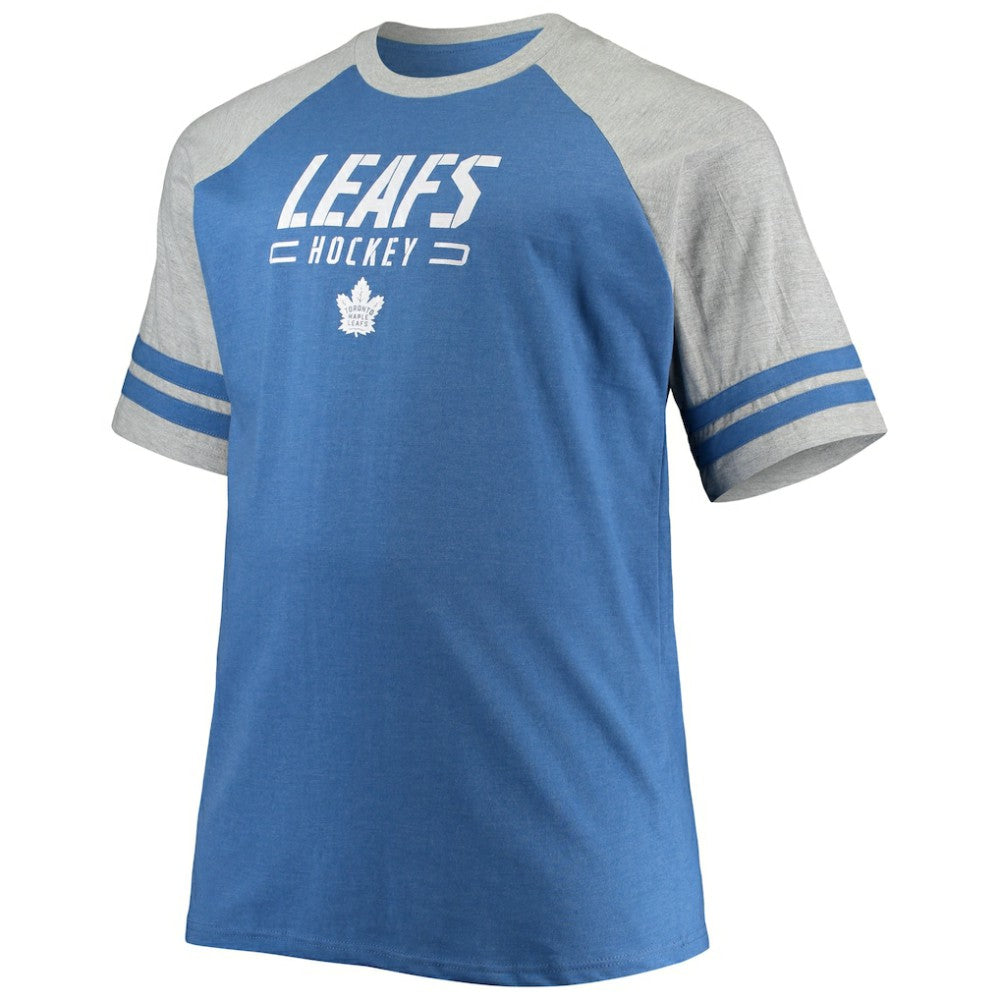 NHL Toronto Maple Leafs Big & Tall Raglan T-Shirt - Heathered Blue