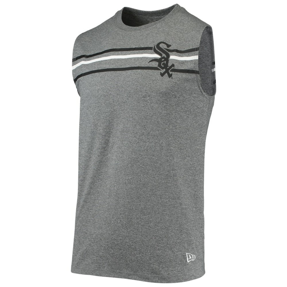 Chicago White Sox New Era Muscle Tank Top - Heathered Gray Tanks