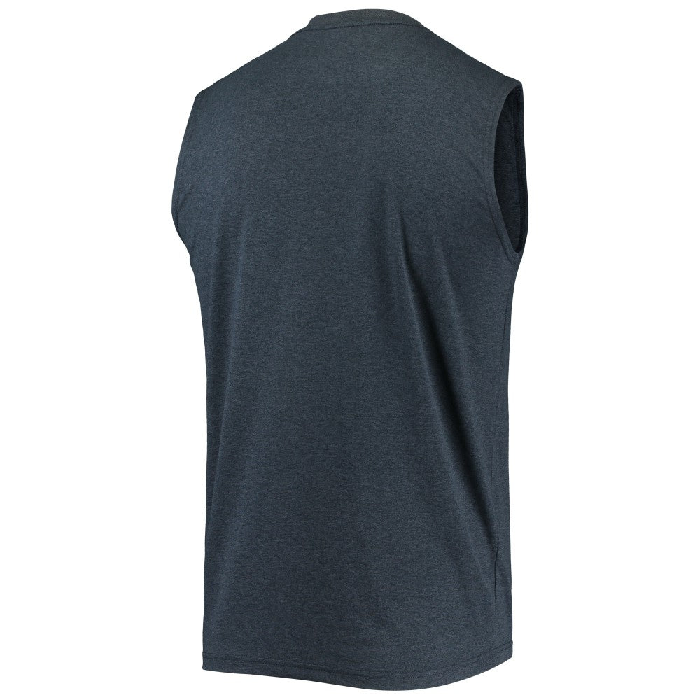 Milwaukee Brewers New Era Muscle Tank Top - Heathered Navy Tanks