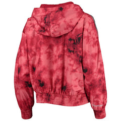 Chicago Bulls Women's Galaxy Sublimated Windbreaker Pullover Full-Zip Hoodie Red
