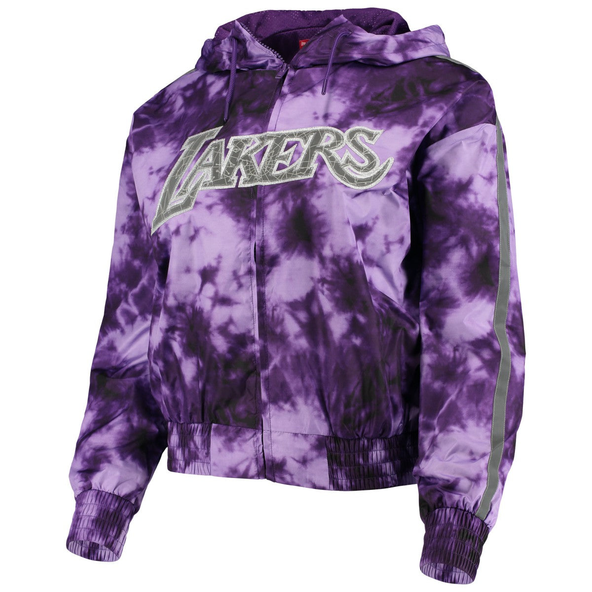 Los Angeles Lakers Women's Galaxy Sublimated Windbreaker Pullover Full-Zip Hoodie Purple
