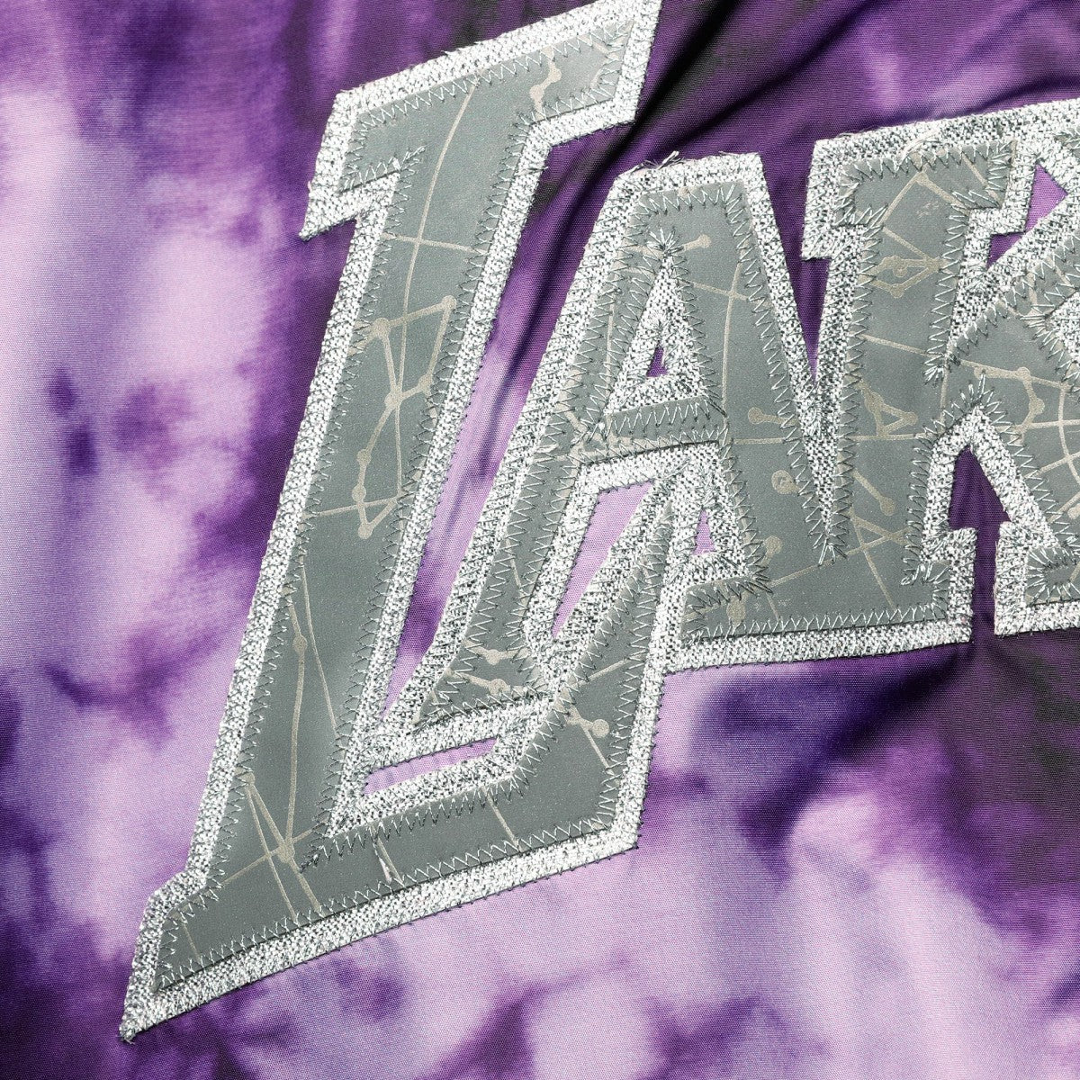 Los Angeles Lakers Women's Galaxy Sublimated Windbreaker Pullover Full-Zip Hoodie Purple