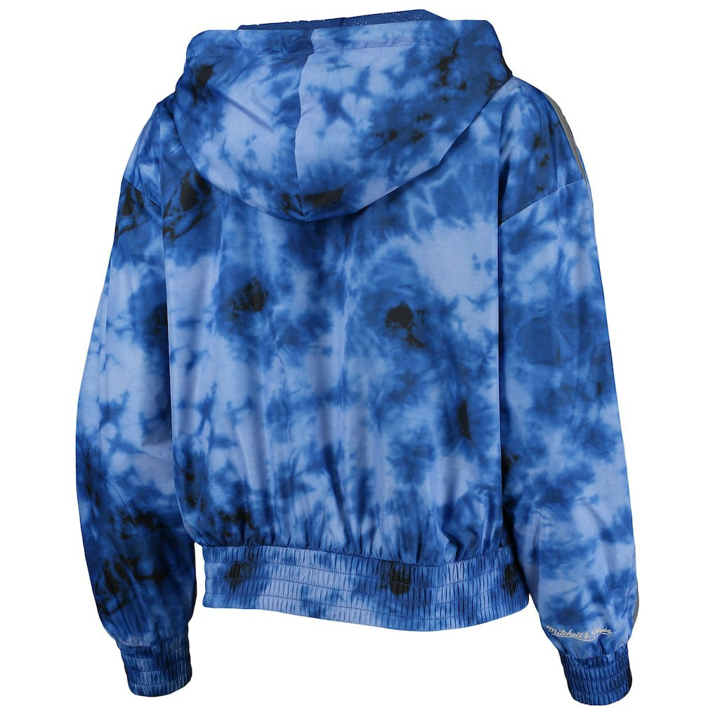 Philadelphia 76ers Women's Galaxy Sublimated Windbreaker Pullover Full-Zip Hoodie Royal