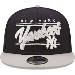 New York Yankees New Era Team Script 9FIFTY Adjustable Snapback Hat - Navy/Gray Hats