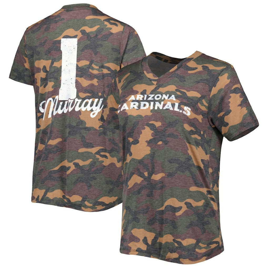 Kyler Murray Arizona Cardinals Majestic Threads Women's Name & Number V-Neck Tri-Blend T-Shirt Camo