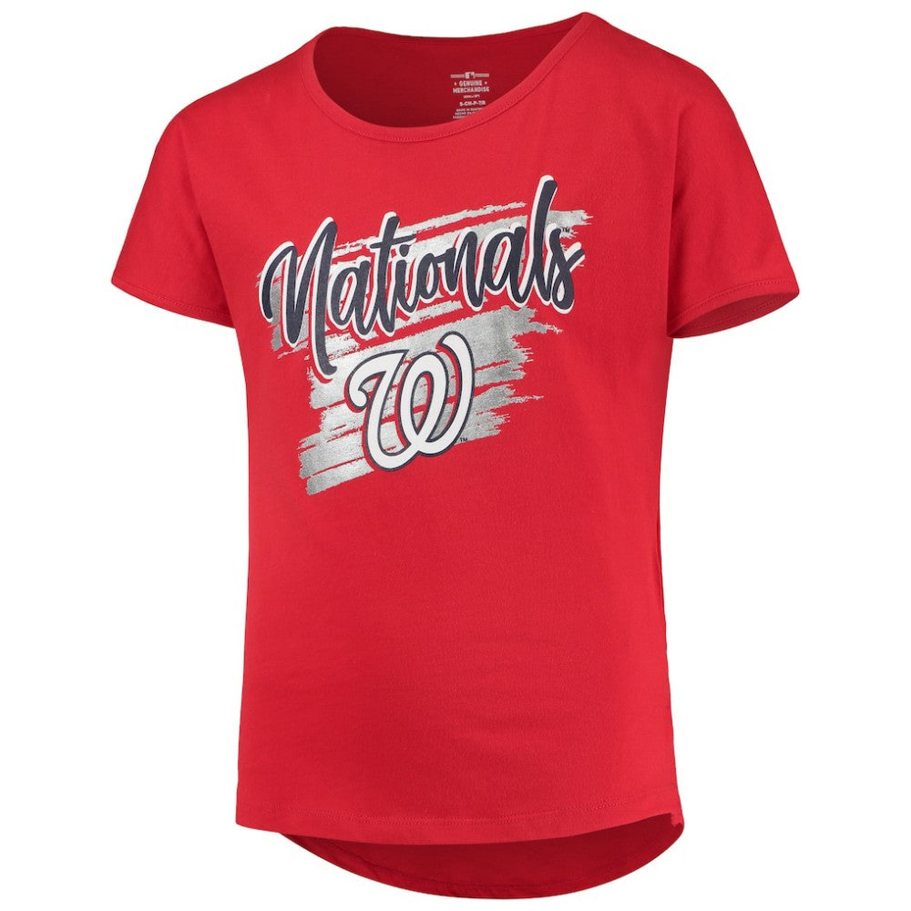 Washington Nationals Girls Youth Dream Scoop-Neck T-Shirt - Red T-shirts