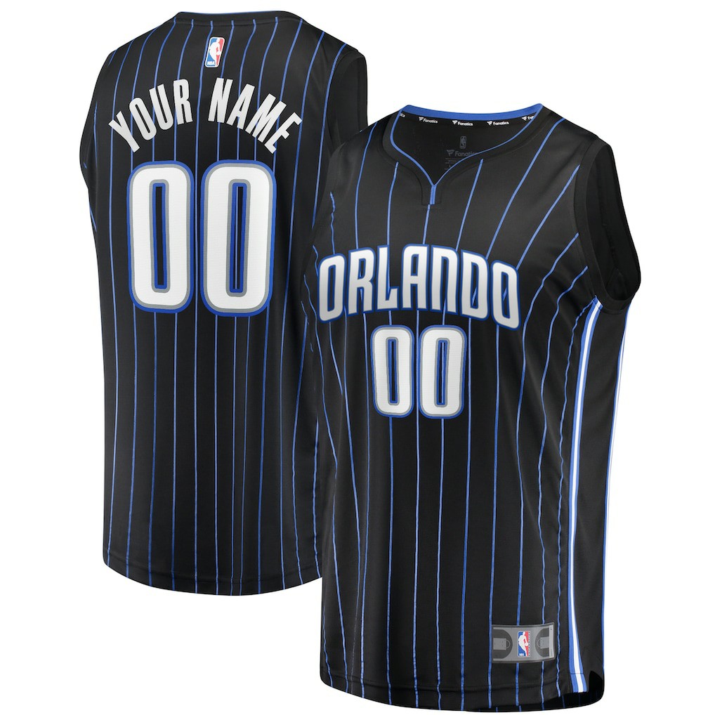 Orlando Magic Youth Fast Break Replica Custom Jersey Black Icon Edition