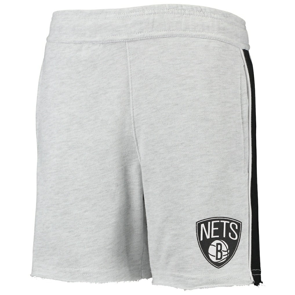 Brooklyn Nets Youth Wingback Shorts Heathered Gray