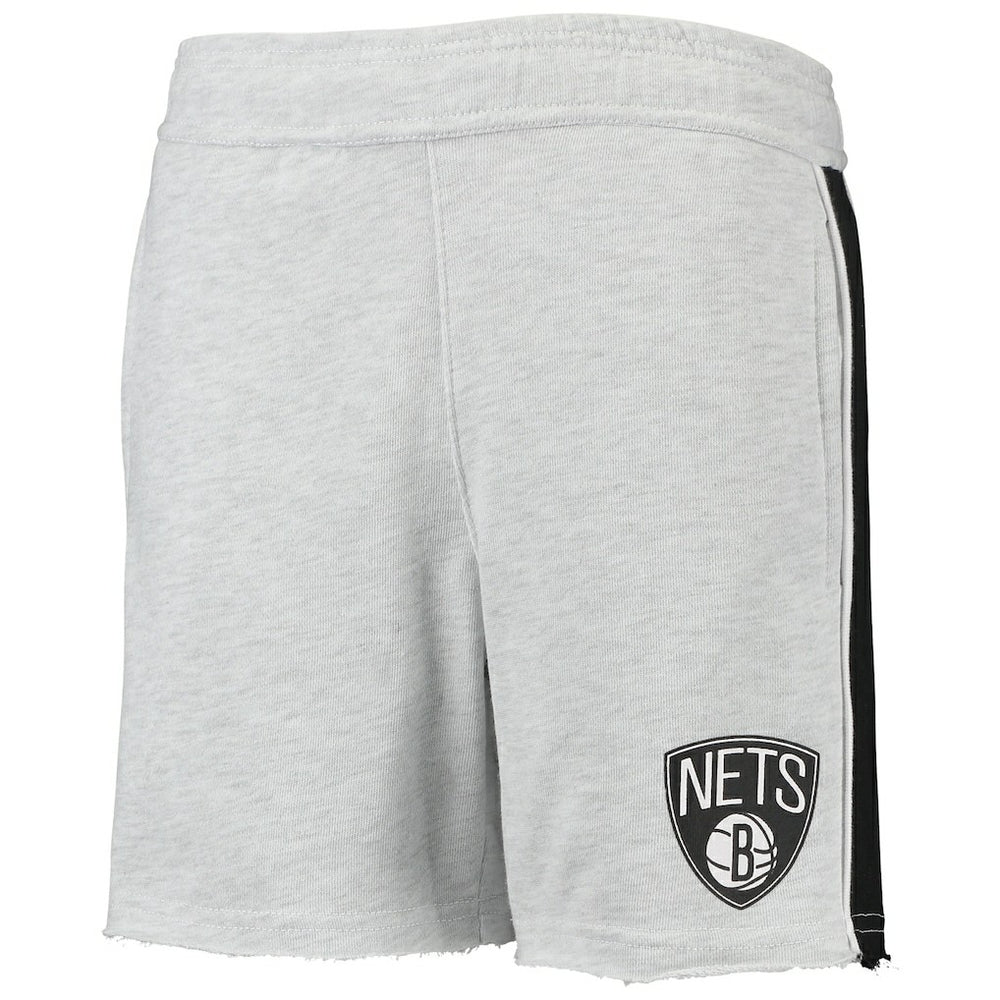 Brooklyn Nets Youth Wingback Shorts Heathered Gray