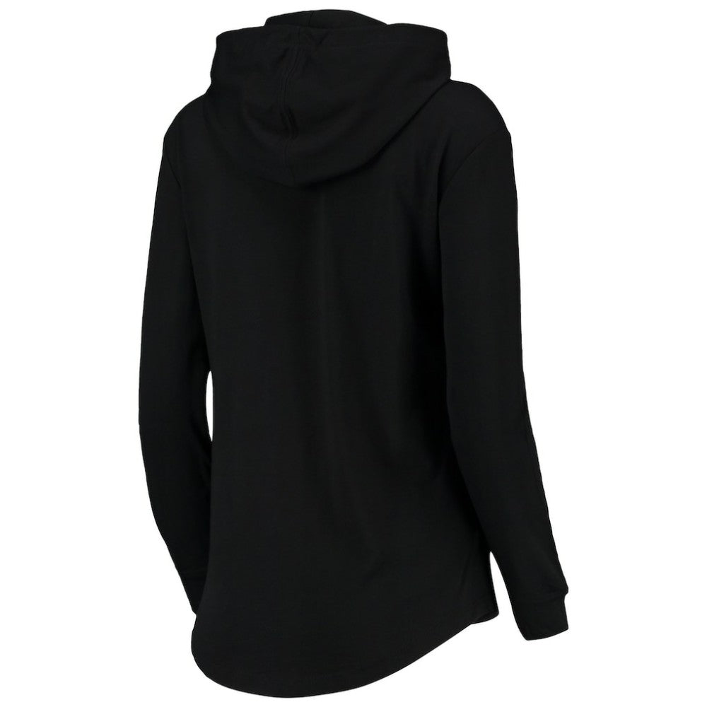 Chicago Cubs Levelwear Women's Vivid Scuba Neck Pullover Hoodie - Black Hoodies