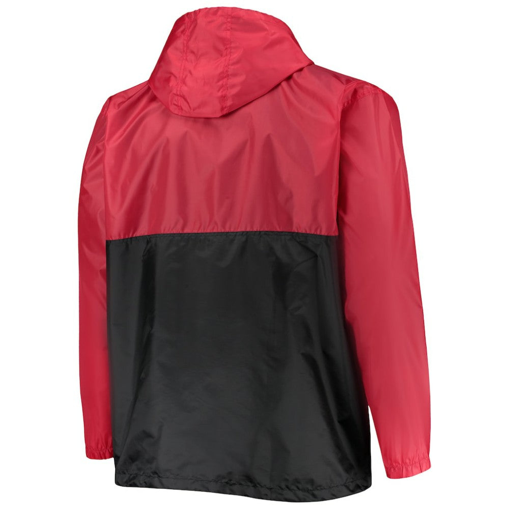 NHL Chicago Blackhawks Big & Tall Anorak Half-Zip Pullover Hoodie - Red
