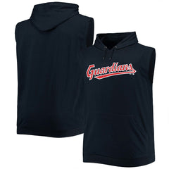 Cleveland Guardians Jersey Muscle Sleeveless Pullover Hoodie - Navy Jerseys