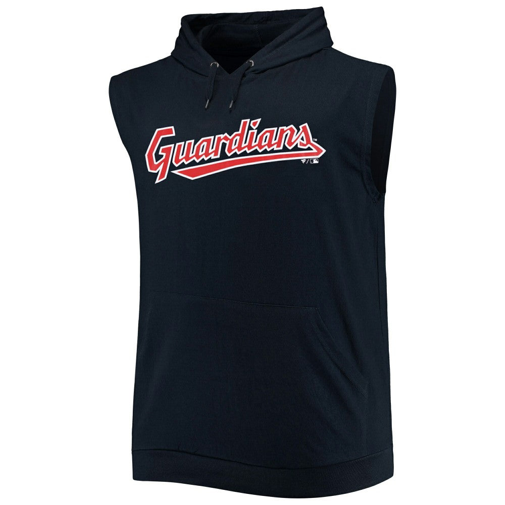 Cleveland Guardians Jersey Muscle Sleeveless Pullover Hoodie - Navy Jerseys