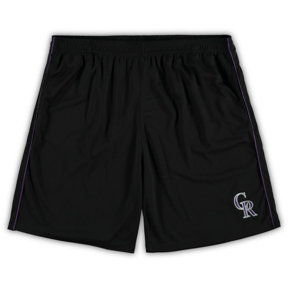 Colorado Rockies Big & Tall Mesh Shorts - Black Shorts