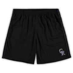 Colorado Rockies Big & Tall Mesh Shorts - Black Shorts