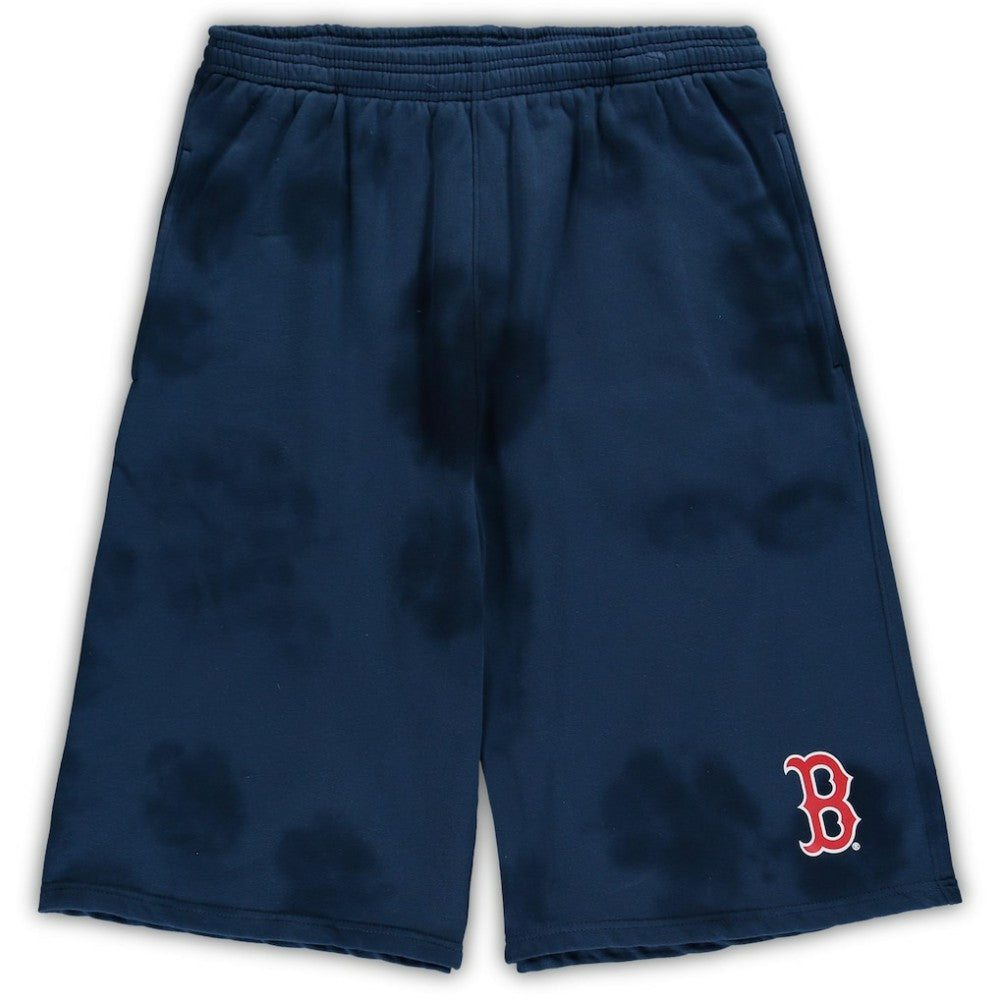 Boston Red Sox Big & Tall Tye Dye Fleece Shorts - Navy Shorts