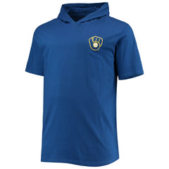 Milwaukee Brewers Big & Tall Jersey Short Sleeve Pullover Hoodie T-Shirt - Royal Jerseys