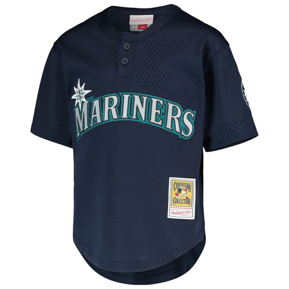 Ichiro Suzuki Seattle Mariners Mitchell & Ness Youth Cooperstown Collection Mesh Batting Practice Jersey - Navy Jerseys