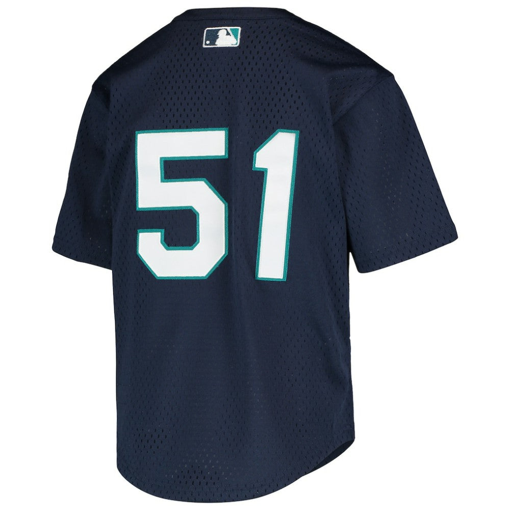 Ichiro Suzuki Seattle Mariners Mitchell & Ness Youth Cooperstown Collection Mesh Batting Practice Jersey - Navy Jerseys