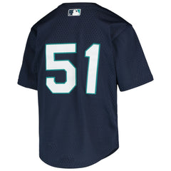 Ichiro Suzuki Seattle Mariners Mitchell & Ness Youth Cooperstown Collection Mesh Batting Practice Jersey - Navy Jerseys