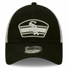 Chicago White Sox New Era Logo Patch 9FORTY Trucker Snapback Hat - Black/White Hats