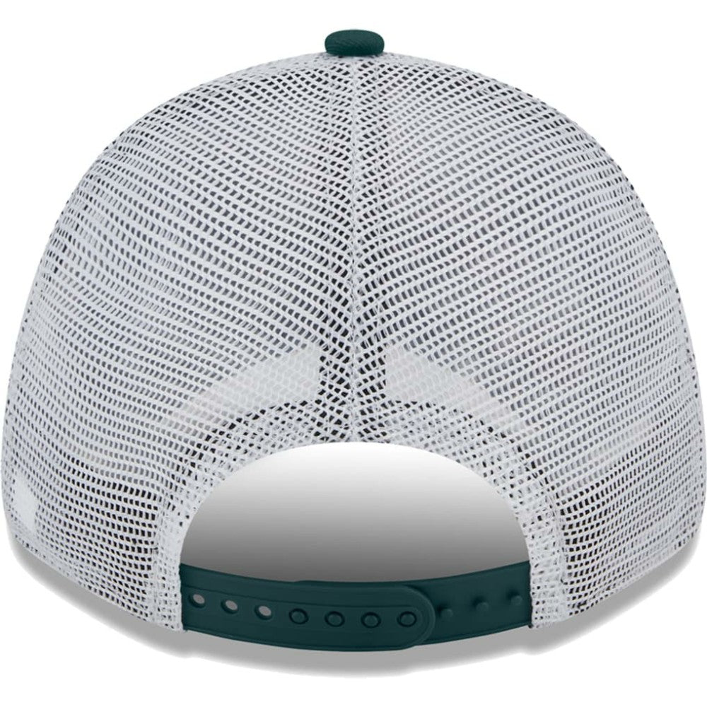 Athletics New Era Logo Patch 9FORTY Trucker Snapback Hat - Green/White Hats