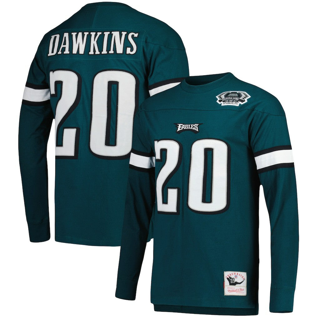Brian Dawkins Philadelphia Eagles Retired Player Name & Number Long Sleeve Top Midnight Green