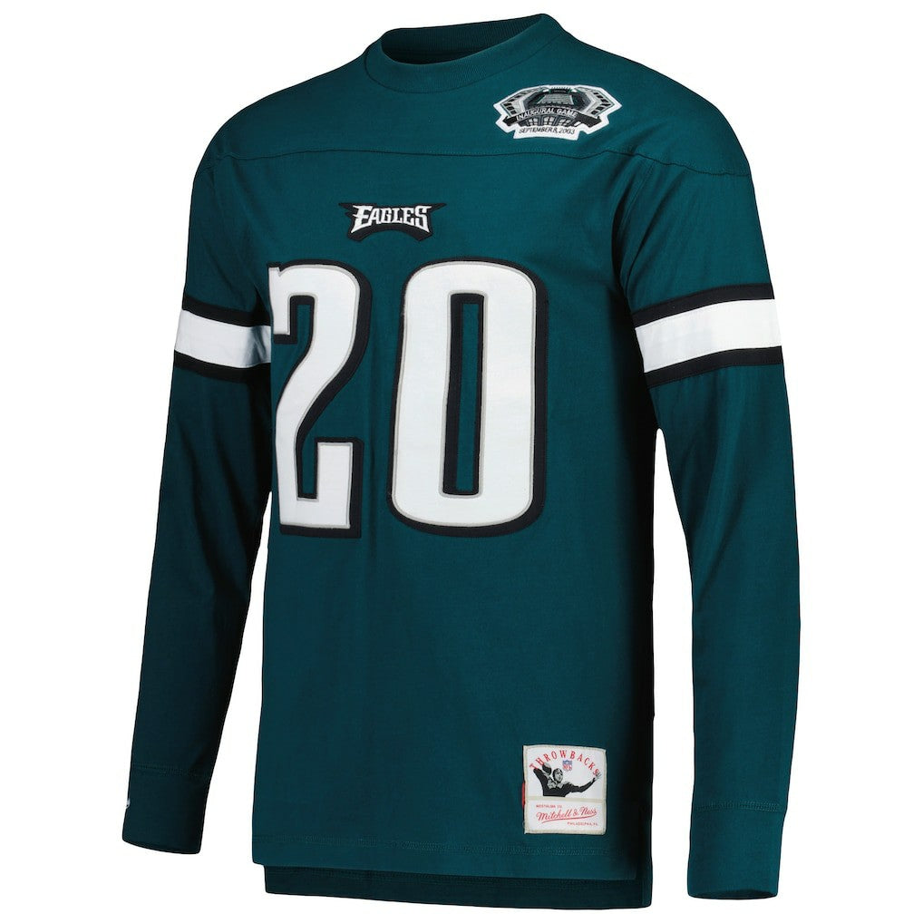 Brian Dawkins Philadelphia Eagles Retired Player Name & Number Long Sleeve Top Midnight Green