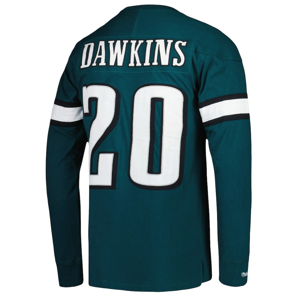 Brian Dawkins Philadelphia Eagles Retired Player Name & Number Long Sleeve Top Midnight Green