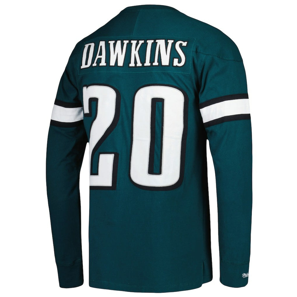 Brian Dawkins Philadelphia Eagles Retired Player Name & Number Long Sleeve Top Midnight Green