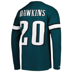 Brian Dawkins Philadelphia Eagles Retired Player Name & Number Long Sleeve Top Midnight Green