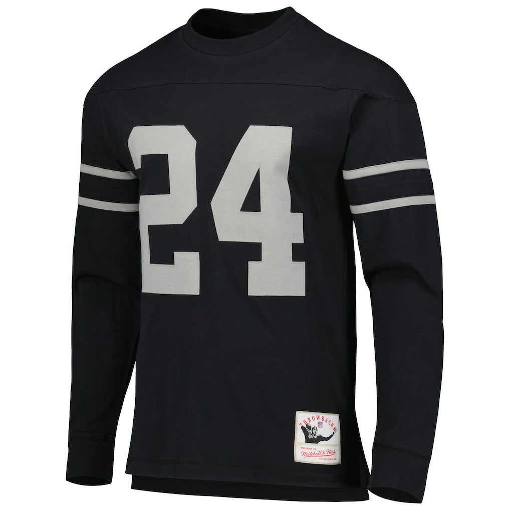 Charles Woodson Oakland Raiders Retired Player Name & Number Long Sleeve Top Black