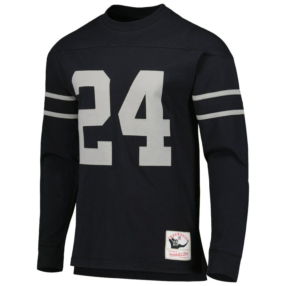 Charles Woodson Oakland Raiders Retired Player Name & Number Long Sleeve Top Black