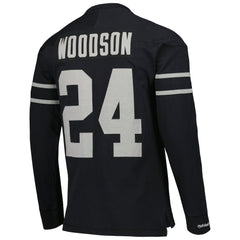 Charles Woodson Oakland Raiders Retired Player Name & Number Long Sleeve Top Black