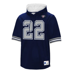 Emmitt Smith Dallas Cowboys Retired Player Mesh Name & Number Hoodie T-Shirt Navy